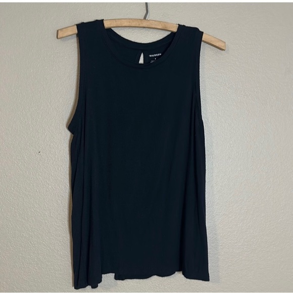 Halogen by Nordstrom Black Keyhole Back Tank Top - Size XS - Picture 3 of 3